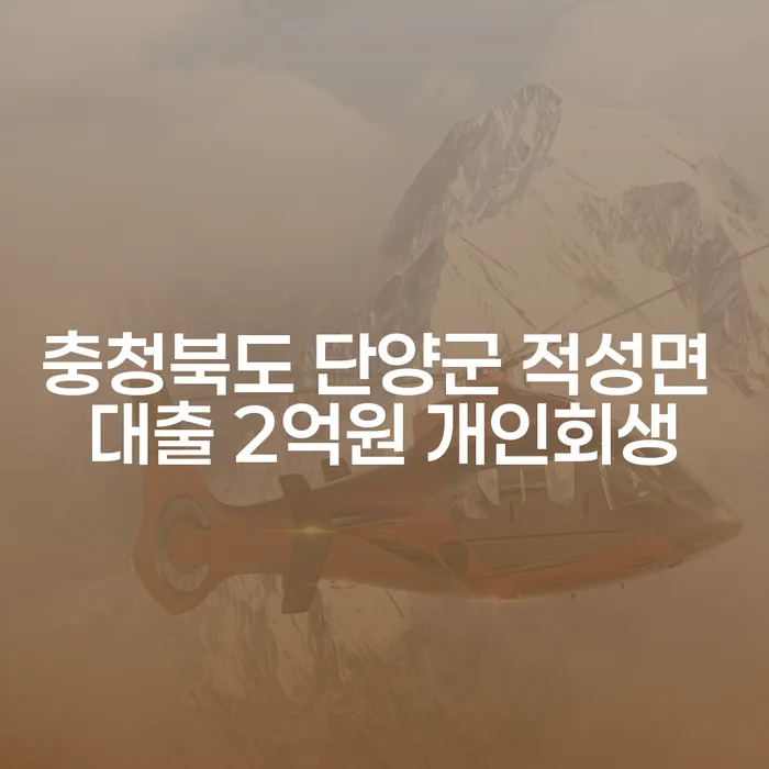 충청북도 단양군 적성면에서 대출 2억원을 개인회생으로 해결할 수 있을까요?
