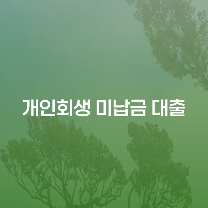 개인회생 미납금 대출, 당신에게 필요한 해답은?